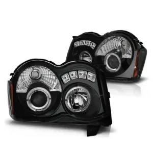 Lampy Jeep Grand Cherokee 08-10 Angel Eyes Black Wysoka jakość
