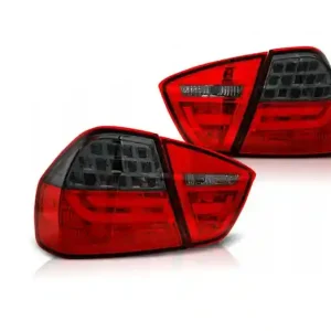 Lampy Diodowe Nowe Bmw E90 05-08 Red Smoke Led Bar Premium
