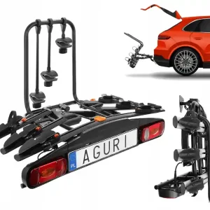 Platforma bagażnik rowerowy Aguri Active Bike 3 rowery black Promocja
