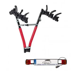 Bagażnik uchwyt rowerowy na hak Amos z listwa świetlna 7 pin Premium