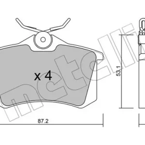 METELLI 22-0100-1 Klocki hamulcowe Ekspresowa dostawa