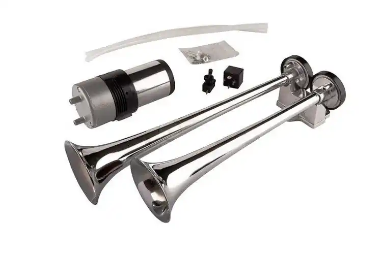 Wyprzedaż Głośny Klakson fanfara podwójne trąby chrom kompresor jak TIR