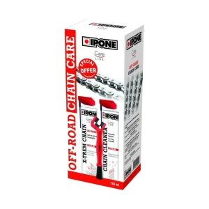 IPONE OFF ROAD CHAIN CARE ZESTAW DO CZYSZCZENIA I SMAROWANIA ŁAŃCUCHA (2 X 750ML) ZE SZCZOTKĄ (CARELINE) (AKC) (4) Nowość
