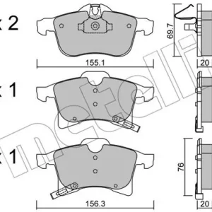METELLI 22-0539-0 Klocki hamulcowe Najlepsza cena