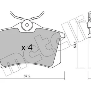 METELLI 22-0100-2 Klocki hamulcowe Promocja