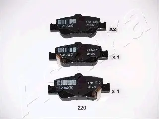 ASHIKA 51-02-220 Klocki hamulcowe Wysoka jakość