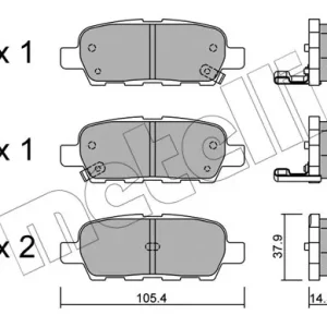 Oryginalny METELLI 22-0612-0 Klocki hamulcowe