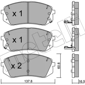Zwrot pieniędzy METELLI 22-0783-0 Klocki hamulcowe
