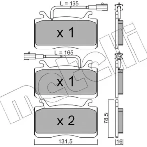 Tani METELLI 22-1141-0 Klocki hamulcowe