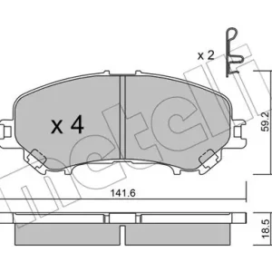 METELLI 22-1010-0 Klocki hamulcowe Nowość