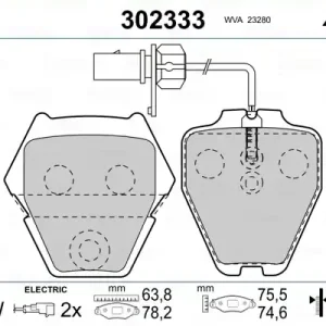 Kup teraz VALEO 302333 Klocki hamulcowe