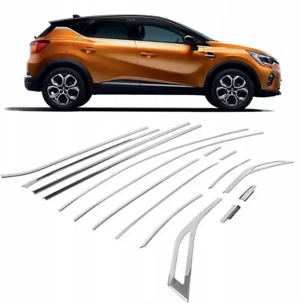 Wyprzedaż Listwy przyokienne wokół szyb bocznych do RENAULT CAPTUR 2019- | stal