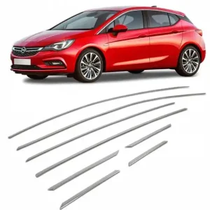 Listwy górne nad szyby boczne do OPEL ASTRA 5 K 2015-2022 HB | stal | chrom Premium