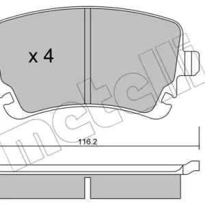 Wysoka jakość METELLI 22-0554-2 Klocki hamulcowe