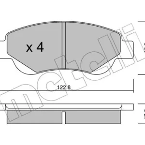 Wysoka jakość METELLI 22-0637-0 Klocki hamulcowe