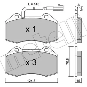 Tani METELLI 22-0651-1 Klocki hamulcowe