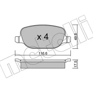 METELLI 22-0704-0 Klocki hamulcowe Szybka dostawa