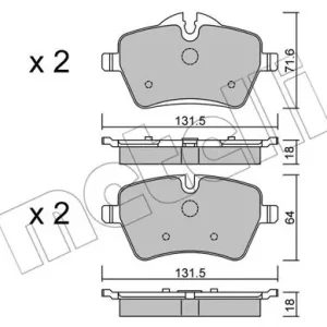 METELLI 22-0768-0 Klocki hamulcowe Autentyczny