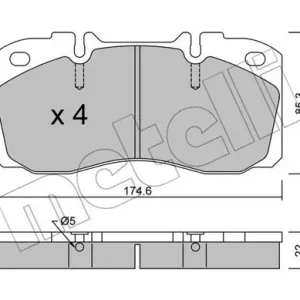 METELLI 22-0268-0 Klocki hamulcowe Zwrot pieniędzy