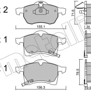 Tylko dziś METELLI 22-0258-0 Klocki hamulcowe