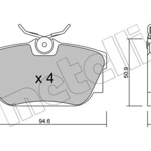 Zwrot pieniędzy METELLI 22-0346-0 Klocki hamulcowe
