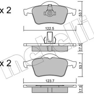 Wyprzedaż METELLI 22-0348-0 Klocki hamulcowe