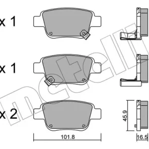 Tani METELLI 22-0451-0 Klocki hamulcowe