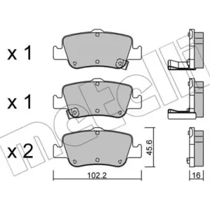 Tani METELLI 22-0796-0 Klocki hamulcowe
