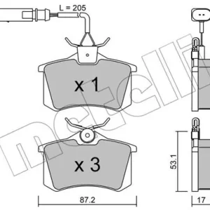 Ostatnia szansa METELLI 22-0100-3 Klocki hamulcowe