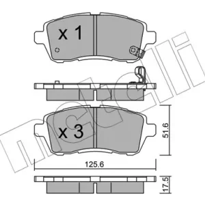 Wysoka jakość METELLI 22-0793-0 Klocki hamulcowe