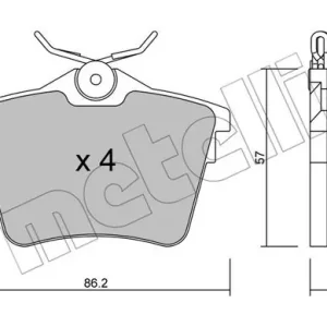 Kup teraz METELLI 22-0602-0 Klocki hamulcowe