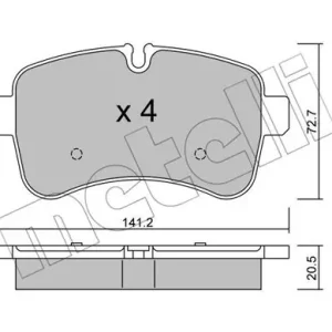 METELLI 22-0711-0 Klocki hamulcowe Niska cena