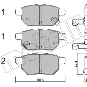 Promocja METELLI 22-0746-0 Klocki hamulcowe