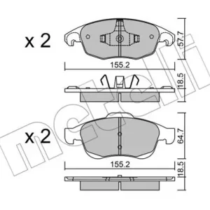 Kup teraz METELLI 22-0800-0 Klocki hamulcowe