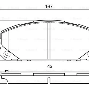 BOSCH 0 986 495 404 Klocki hamulcowe Oryginalny