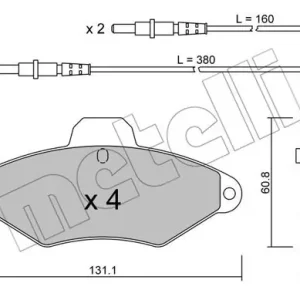 METELLI 22-0144-0 Klocki hamulcowe Niska cena