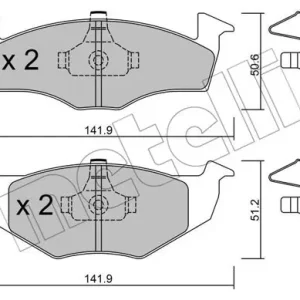 METELLI 22-0206-0 Klocki hamulcowe Nowość