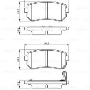 BOSCH 0 986 495 354 Klocki hamulcowe Oryginalny