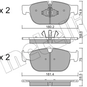 Autentyczny METELLI 22-1120-0 Klocki hamulcowe