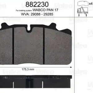 VALEO 882230 Klocki hamulcowe Oferta