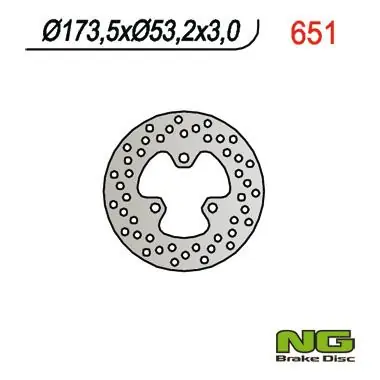 NG TARCZA HAMULCOWA PRZÓD HONDA TRX 450R '05-'06, TRX 400EX '01-'03, TRX 250EX '01-'12, TRX 300EX '93-'12 (173x53,2x4) Premium