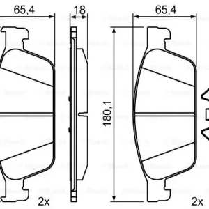 BOSCH 0 986 495 388 Klocki hamulcowe Tani