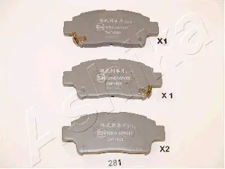 ASHIKA 50-02-281 Klocki hamulcowe Bezpieczna płatność