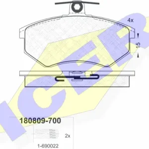 ICER 180809-700 Klocki hamulcowe Oferta