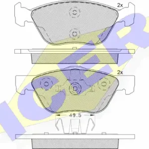 ICER 181125-203 Klocki hamulcowe Popularny