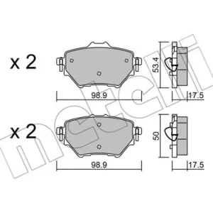 METELLI 22-0987-0 Klocki hamulcowe Zamów teraz
