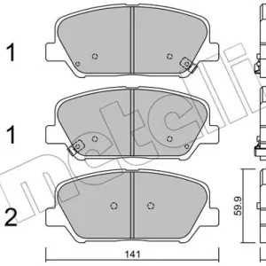 Szybka dostawa METELLI 22-0997-0 Klocki hamulcowe