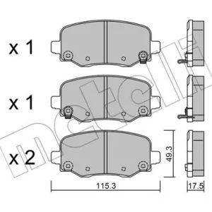 METELLI 22-1002-1 Klocki hamulcowe Autentyczny