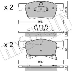 Promocja METELLI 22-1035-0 Klocki hamulcowe