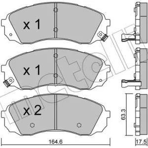 METELLI 22-0785-0 Klocki hamulcowe Nowość